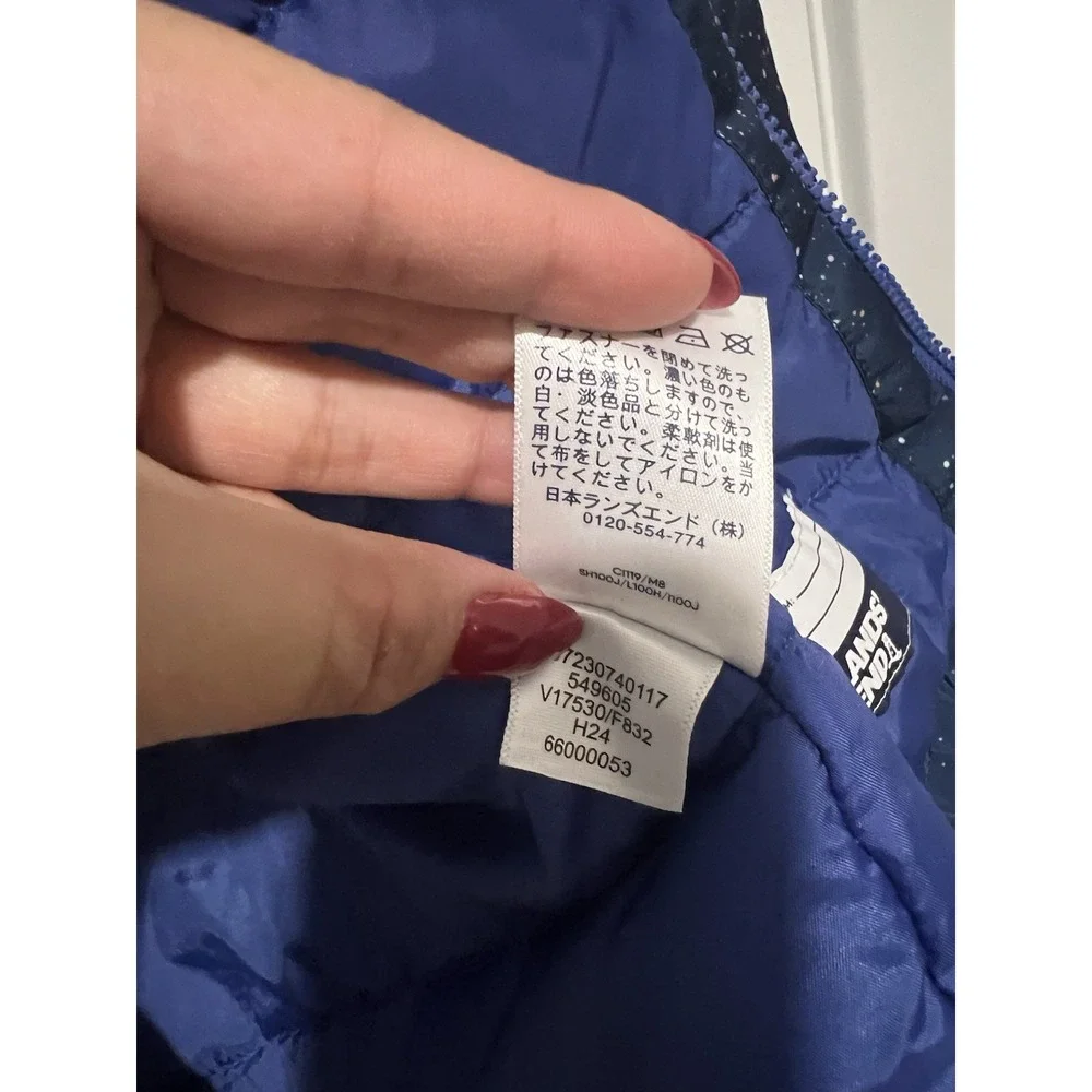 Lands' End‎ Girls Insulated Winter Jacket Night Sky Print Size Medium (8)